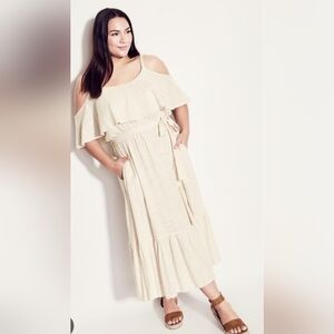 NWT City Chic Arna York Ruffle Midi Dress Plus Size 16W